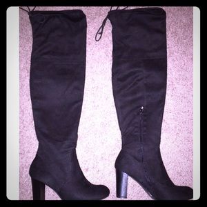 Over the knee black boot